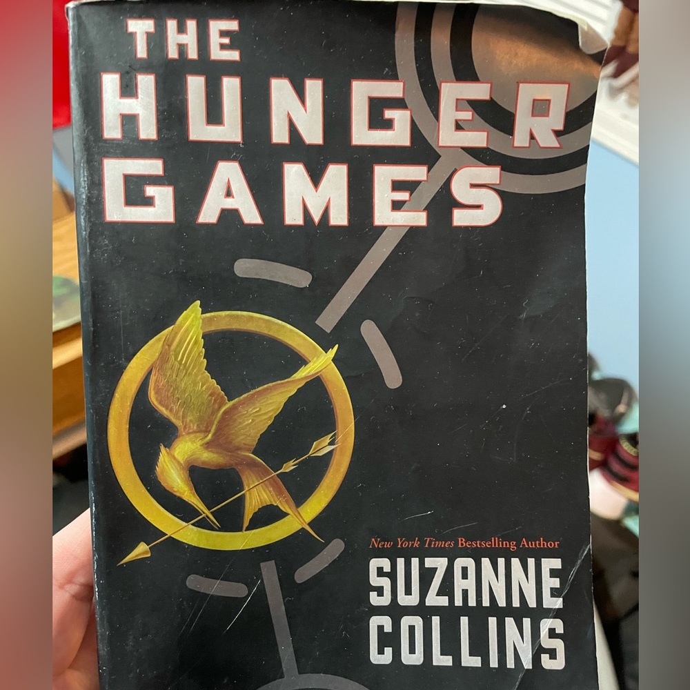 Hunger games book, good condition, slightly creased